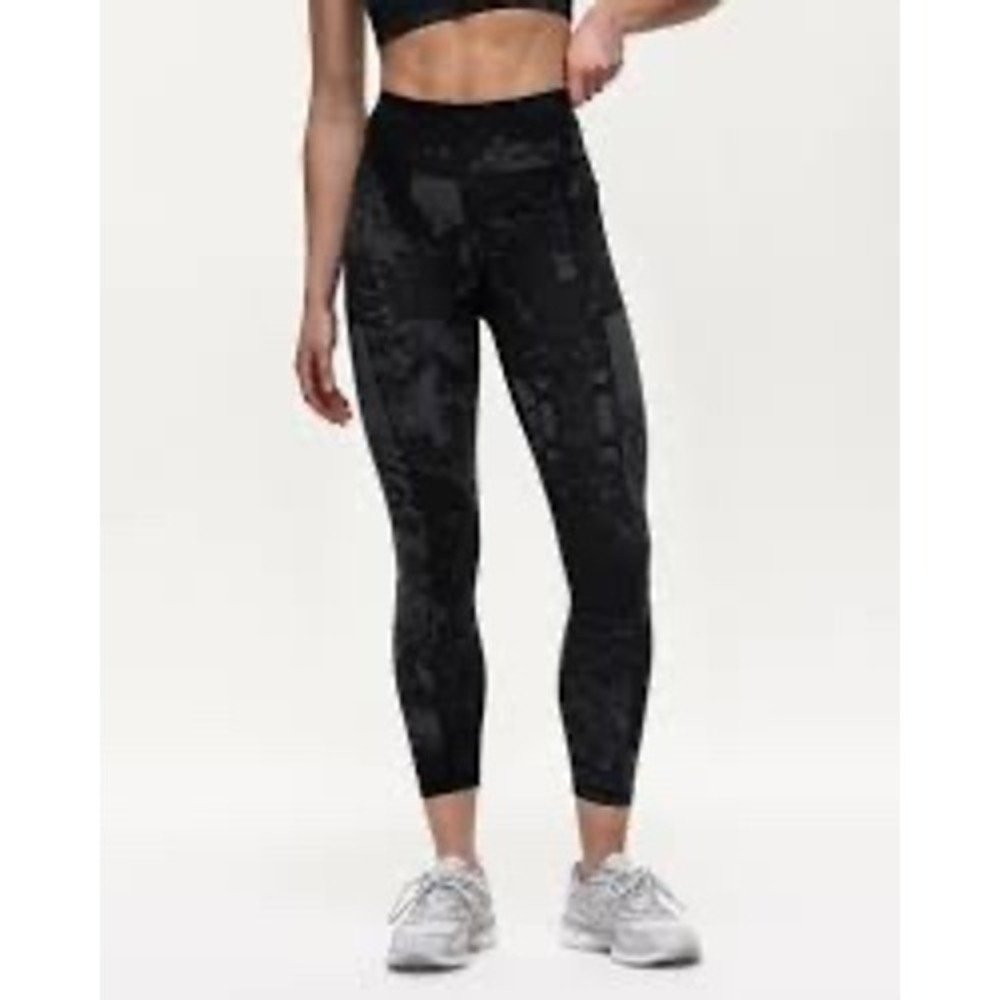 All in Motion Leggings Womens XXL Black NWT Flex High-Rise 7/8 Marble Print